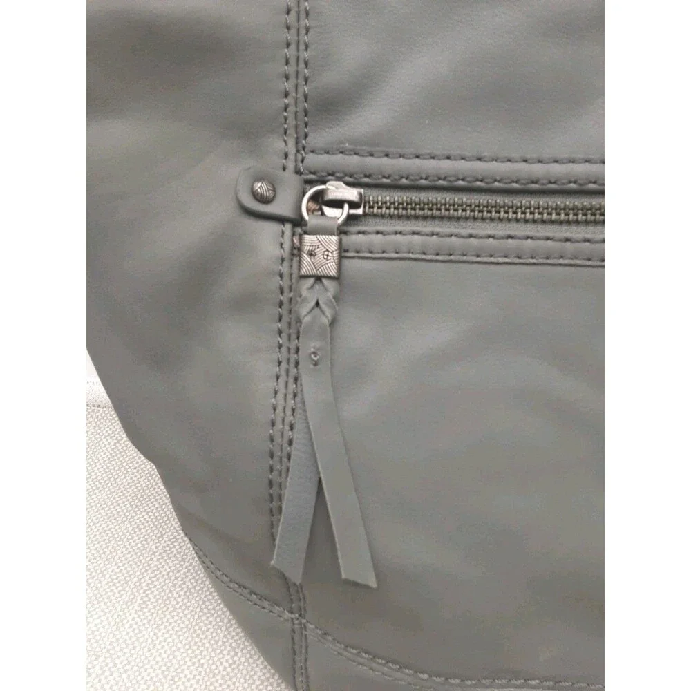 The Sak Gray Hobo Bag Leather Shoulder Handbag